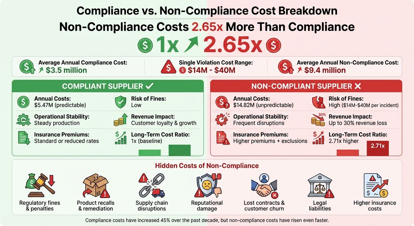 Compliance vs Non-Compliance Cost Comparison: Annual Expenses and Risk Analysis