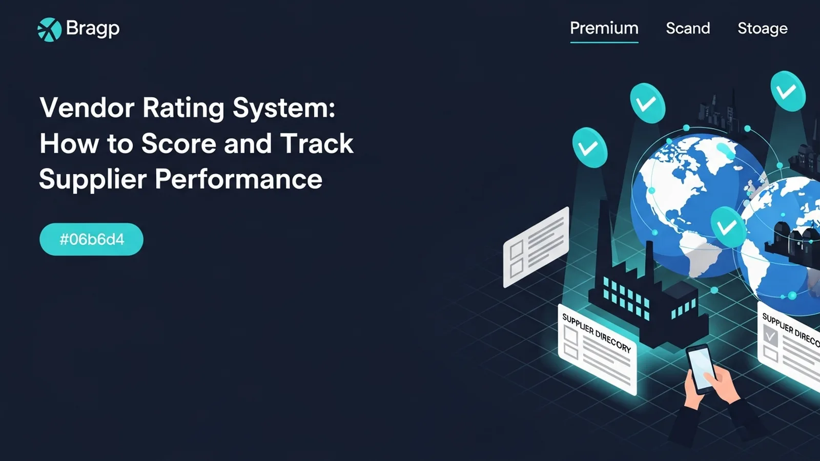 Dashboard displaying supplier performance metrics with rating scores and data visualizations in cool cyan tones