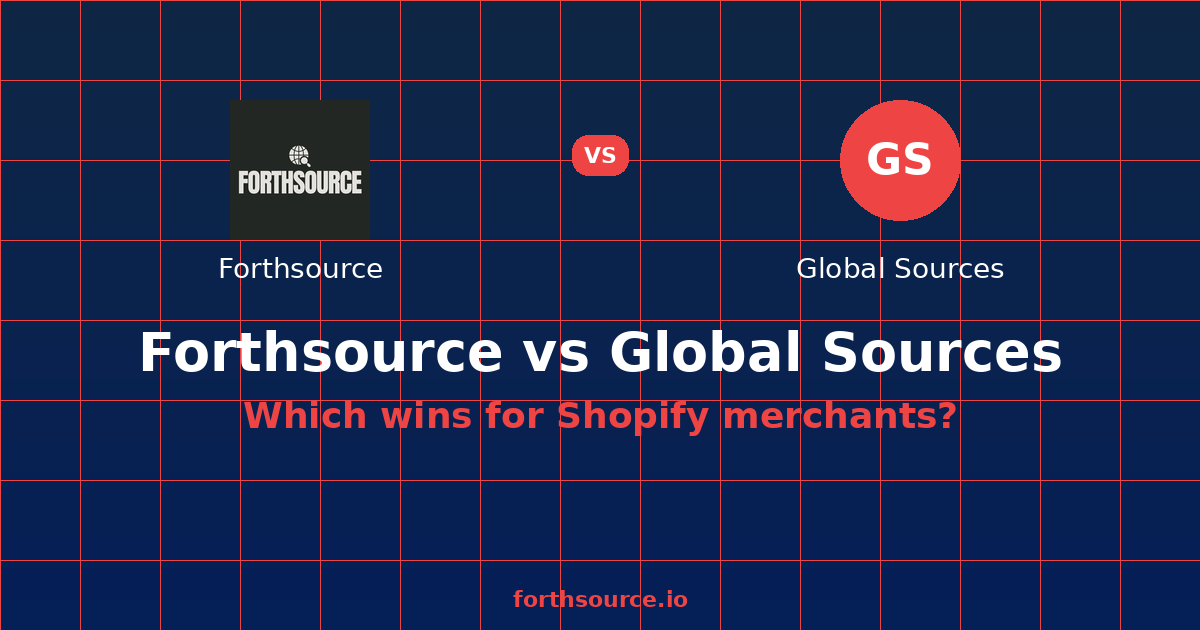 Forthsource vs Global Sources — 2026 Comparison — comparison card showing both products