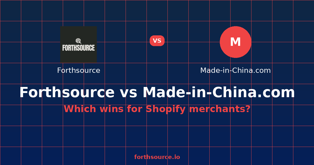 Forthsource vs Made-in-China.com — 2026 Comparison — comparison card showing both products